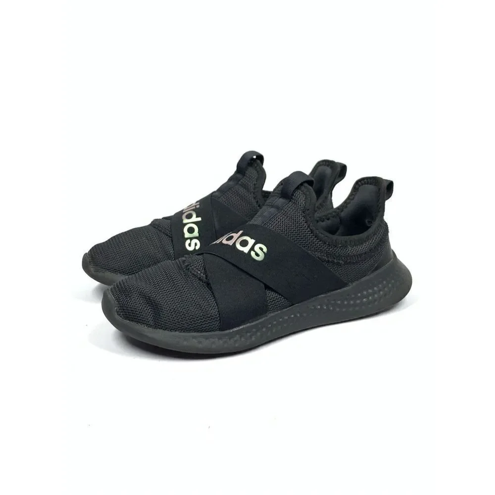 Adidas Women Puremotion Adapt Black Slip On Running Shoe Sneaker Size 7.5